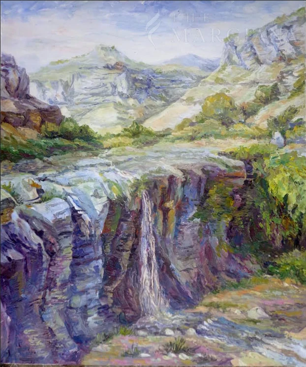 Saglawuk Falls, by Dovran Hydyrov, Oil on canvas