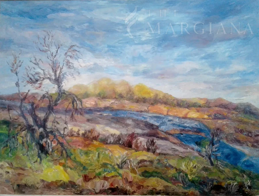 Along the Uzboy, by Amangeldi Hydyrov, Oil on canvas, 2007