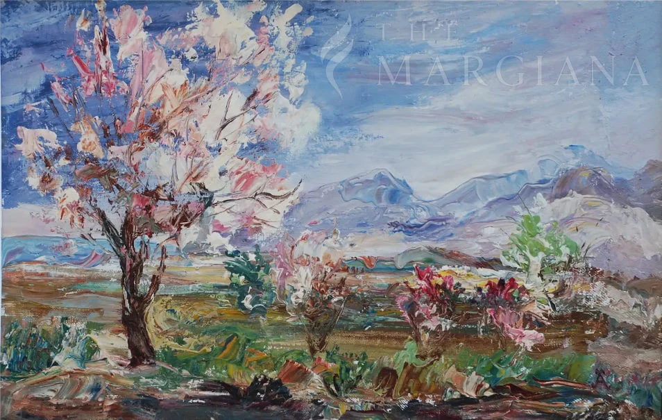 Spring in the Mountains, by Amangeldi Hydyrov, Oil on canvas, 2005