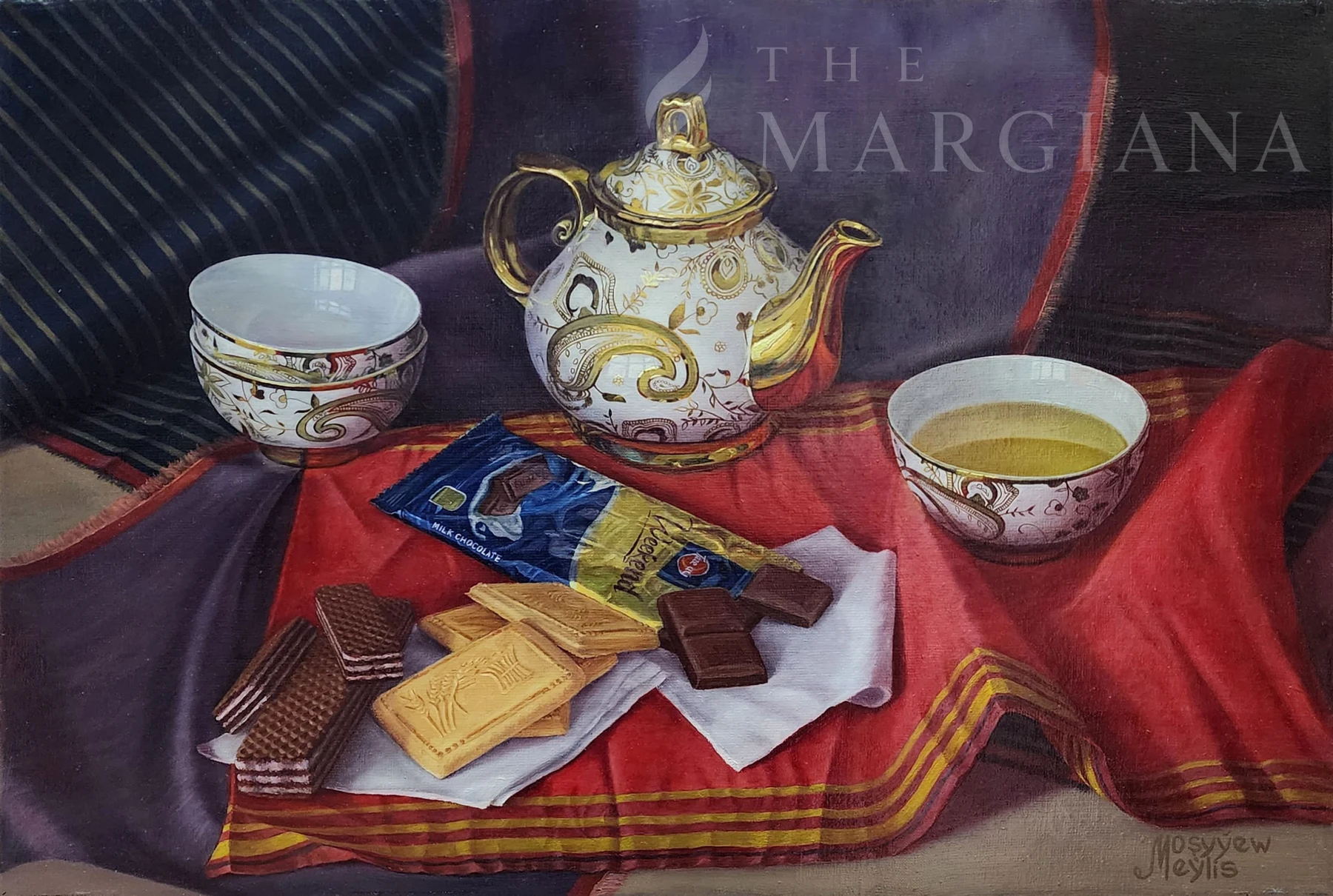 Tea, by Meylis Moshiev, Oil on canvas, 2022